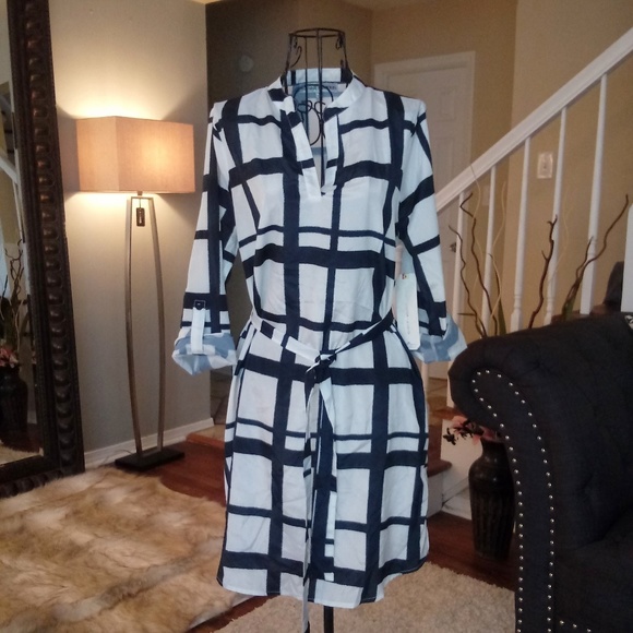 Belted Shirt Dress - Picture 2 of 2